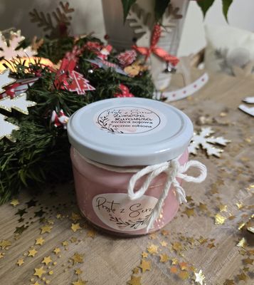 ZIMOWA ŻURAWINA zapachowa świeca sojowa z drewnianym knotem 330 ml