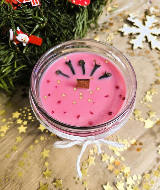 GRZANE WINO zapachowa świeca sojowa z drewnianym knotem 235 ml