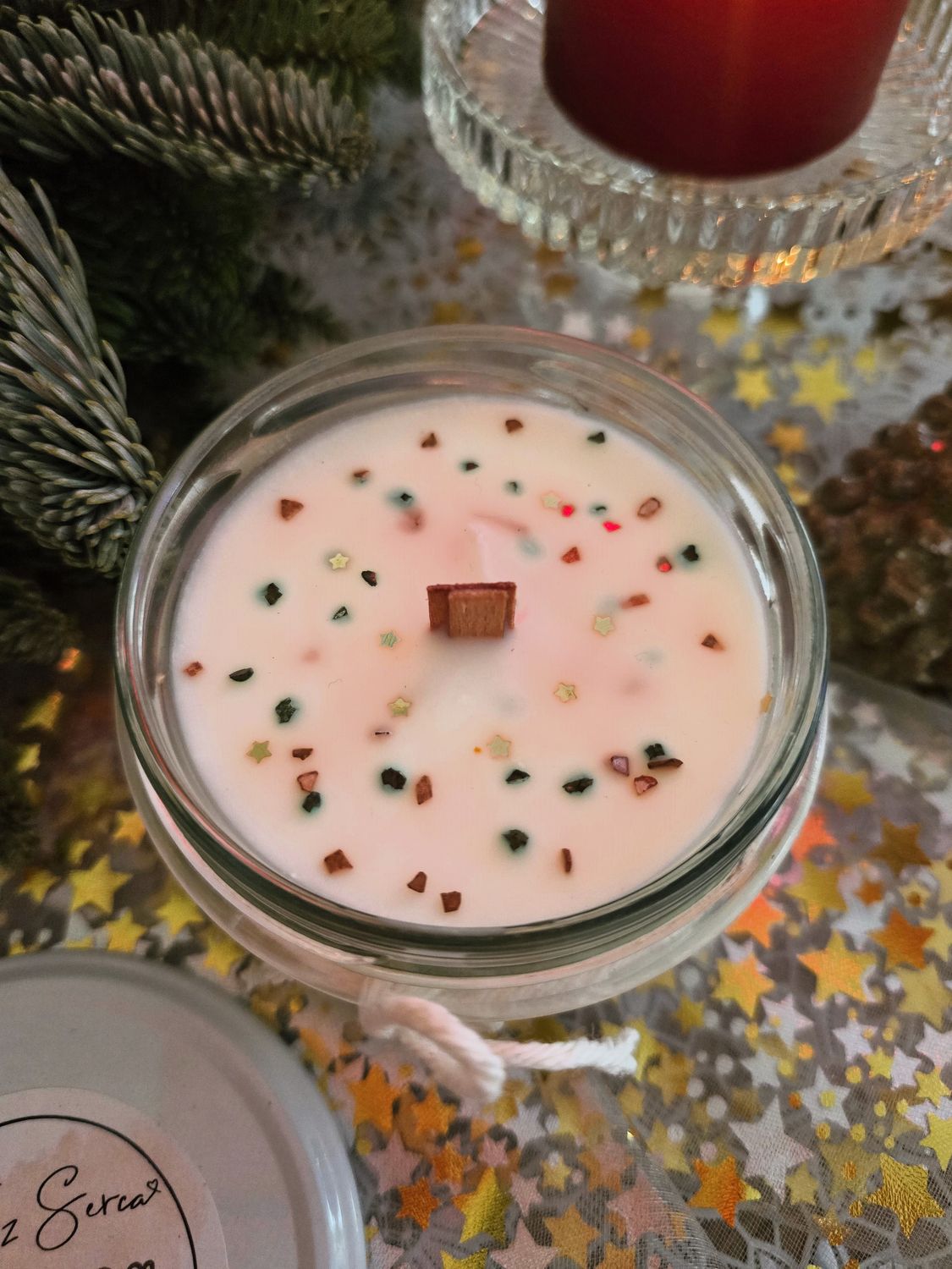 MARCEPAN zapachowa świeca sojowa z drewnianym knotem 235 ml