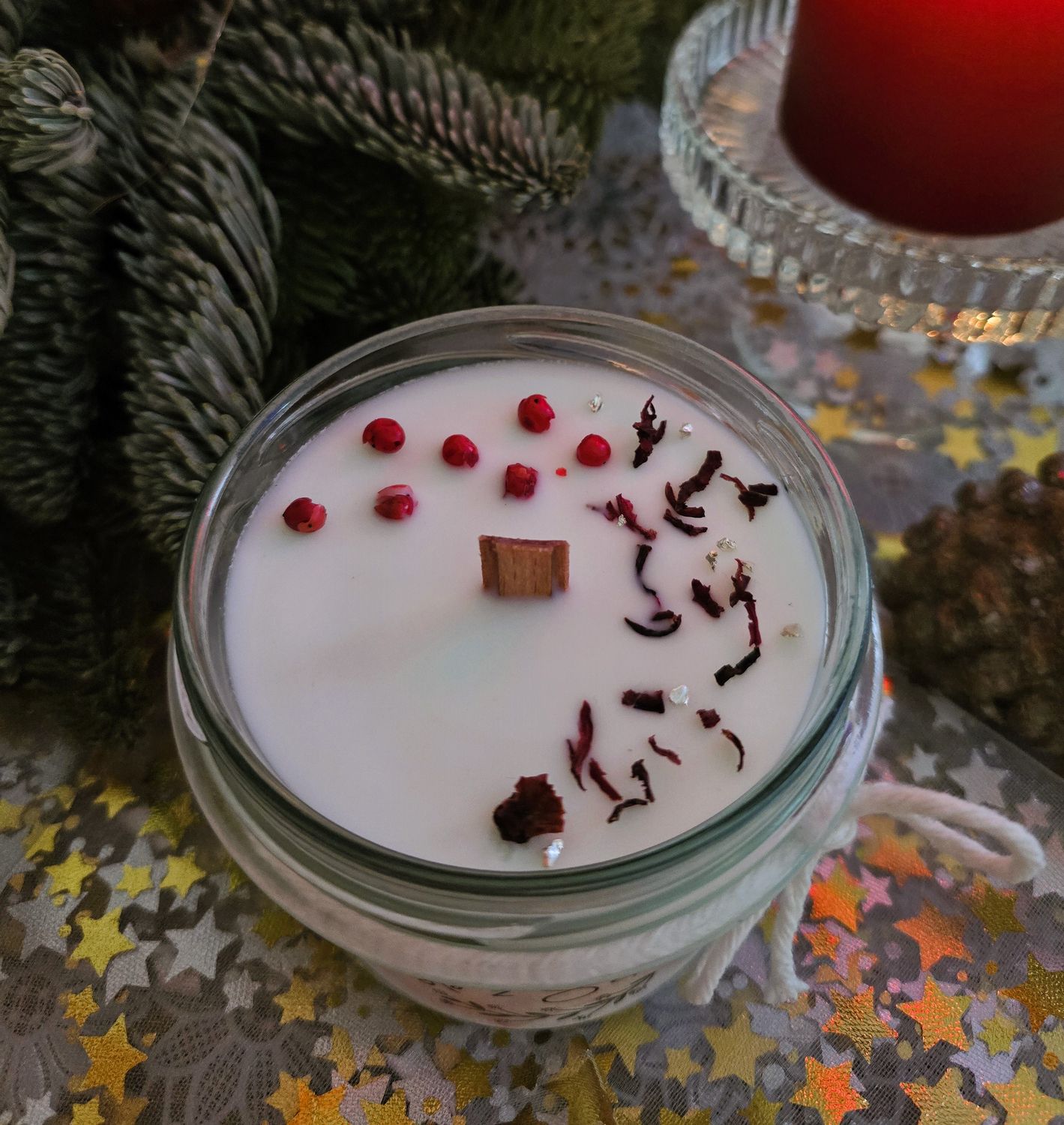 SZAŁWIA &amp; PACZULA świeca sojowa z drewnianym knotem 235 ml