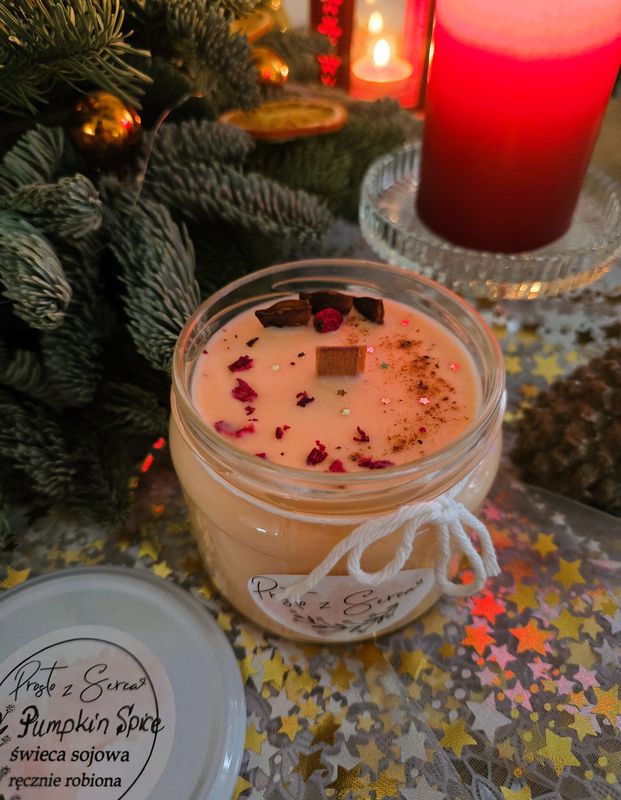 PUMPKIN SPICE zapachowa świeca sojowa z drewnianym knotem 330 ml
