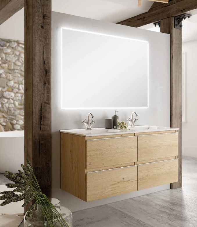 Mueble Configurable Baño Serie Inglet Suspendido + Columna opcional
