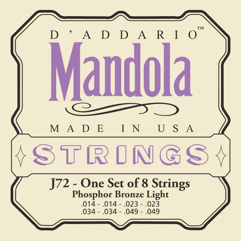 D&#39;Addario J72 Phosphor Bronze Light Mandola Strings 14-49