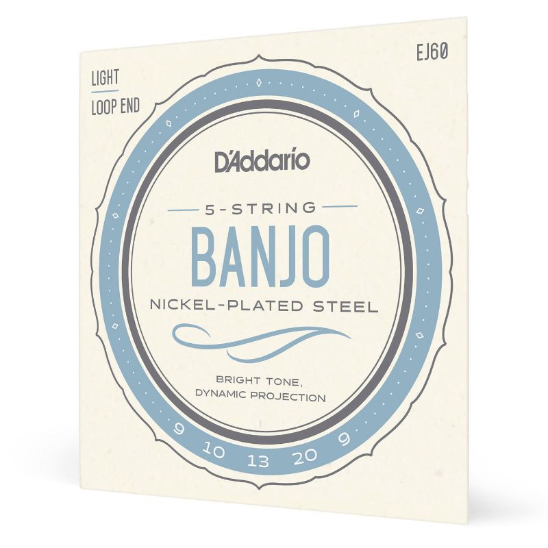 D&#39;Addario EJ60 5-String Light Nickel Banjo String Set