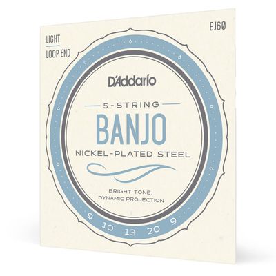 D&#39;Addario EJ60 5-String Light Nickel Banjo String Set