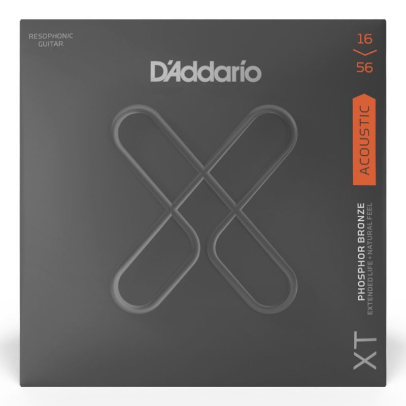 D&#39;Addario XTAPB1656 XT Phosphor Bronze Resophonic Acoustic Guitar Strings - .016-.056 Medium