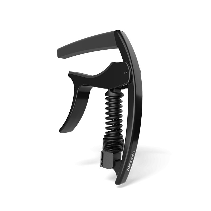 D&#39;addario Adjustable Tension Tri-Action Capo - Black