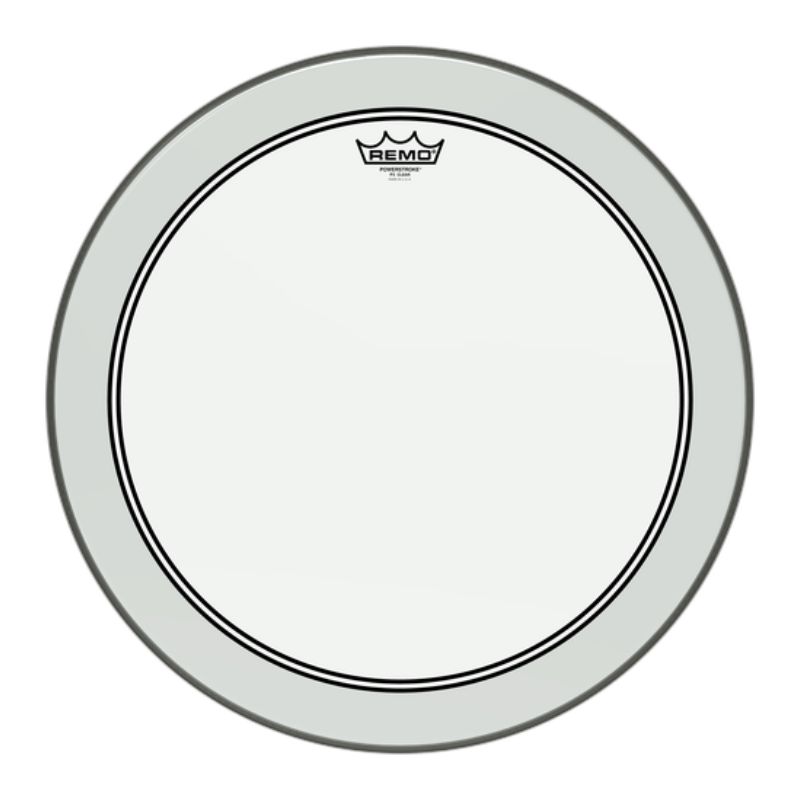 Remo Powerstroke P3 Clear with 2.5&quot; Impact Pad Bass Drumhead - 20&quot;