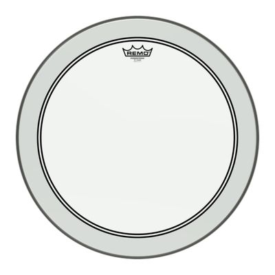 Remo Powerstroke P3 Clear with 2.5&quot; Impact Pad Bass Drumhead - 20&quot;