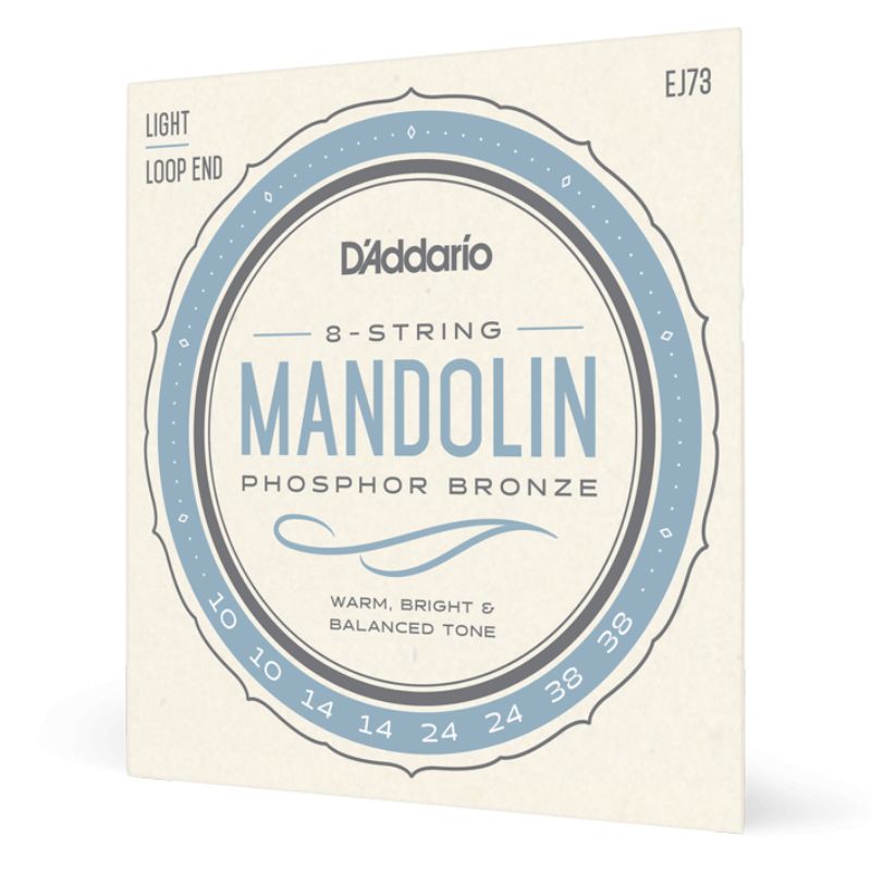 D&#39;Addario EJ73 Phosphor Bronze Light Mandolin Strings 10-38