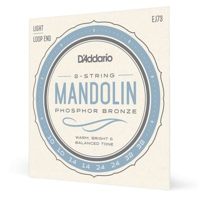 D&#39;Addario EJ73 Phosphor Bronze Light Mandolin Strings 10-38