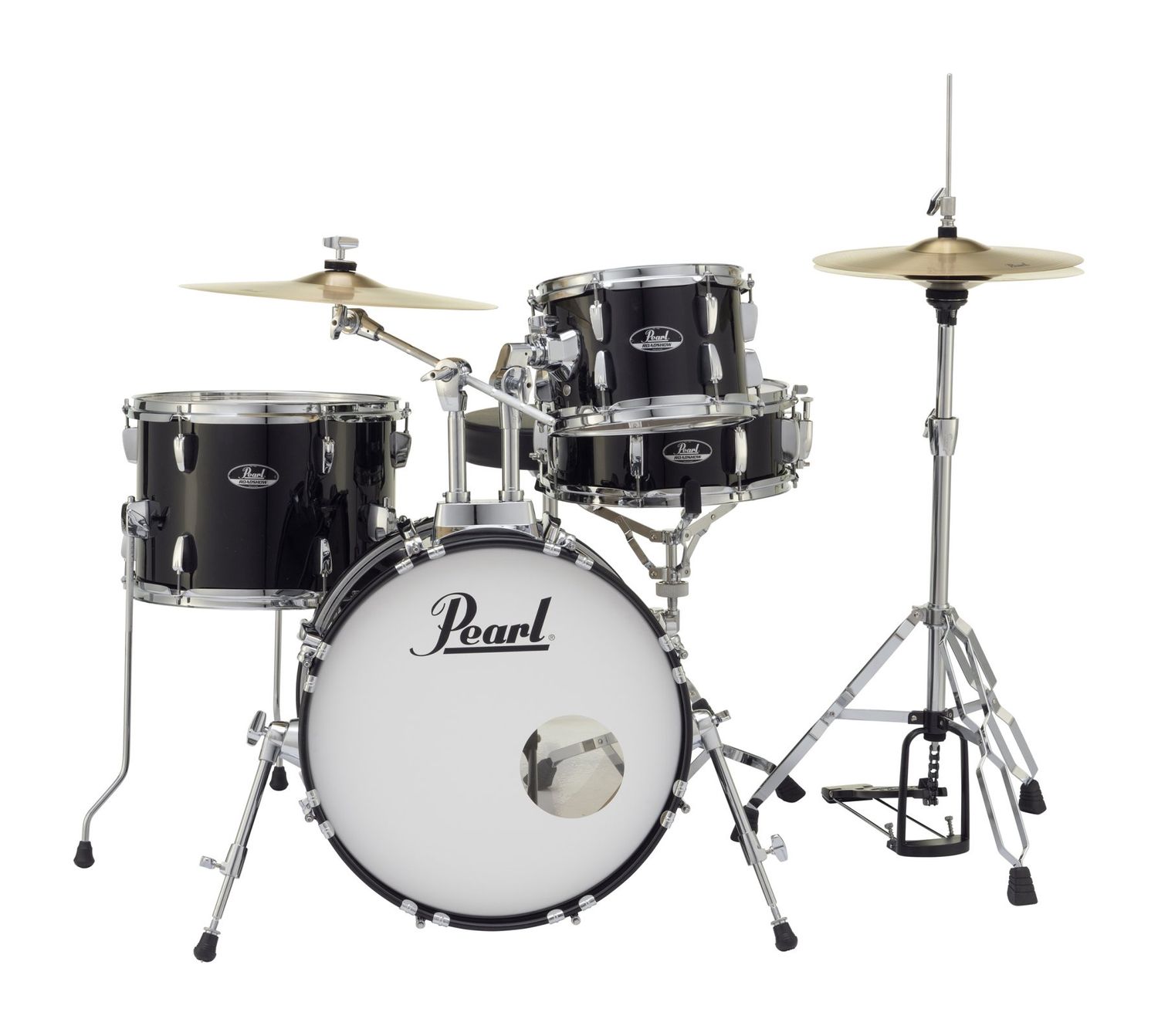 Pearl Roadshow RS584C/C 4-piece Complete Drum Set with Cymbals - Jet Black