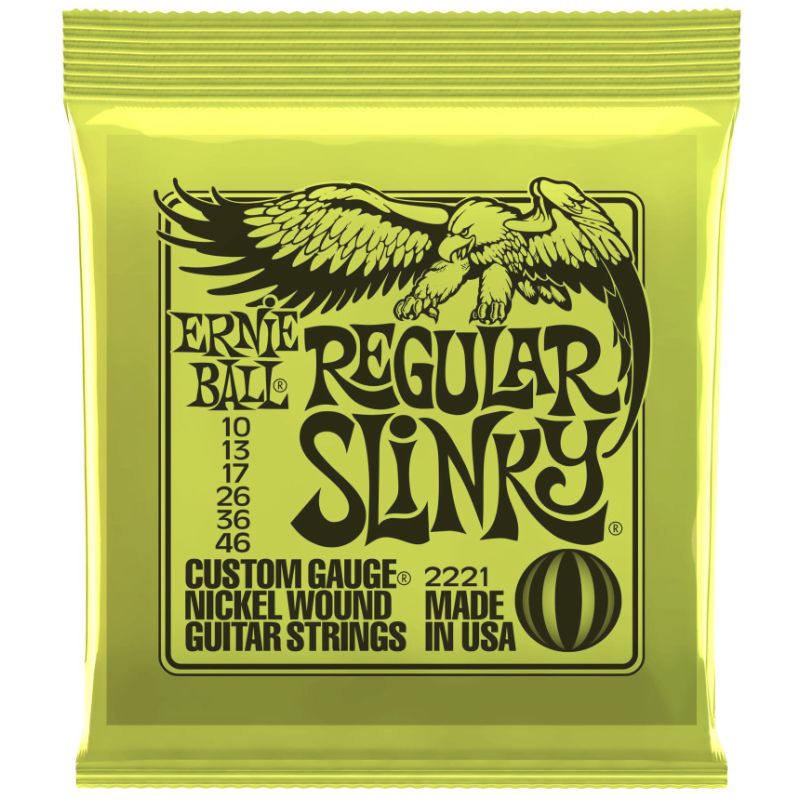 Ernie Ball 2221EB Regular Slinky Nickel Wound Electric Guitar Strings 10-46