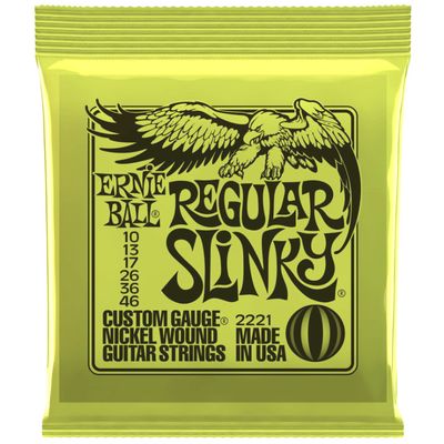 Ernie Ball 2221EB Regular Slinky Nickel Wound Electric Guitar Strings 10-46