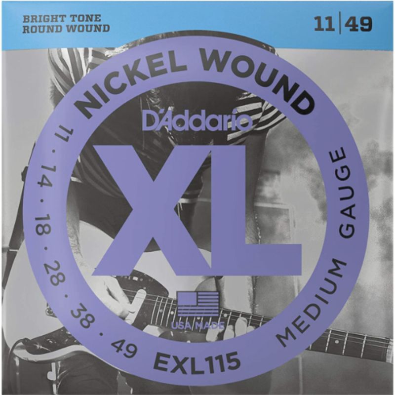 D&#39;Addario EXL115 Nickel Round Wound Electric Guitar Strings 11-49
