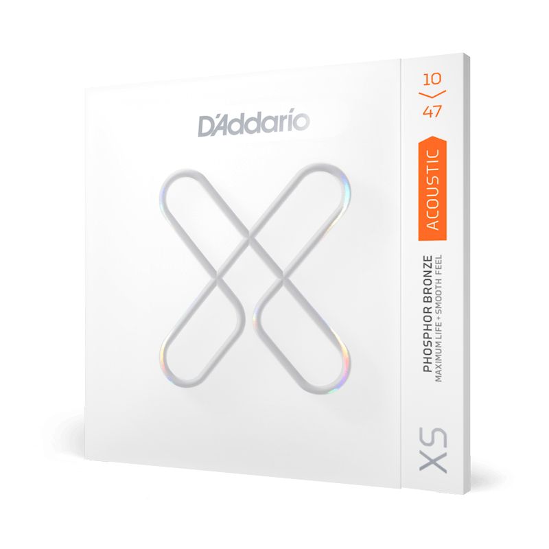 D&#39;Addario XS Phosphor Bronze Coated Acoustic Guitar Strings - .010-.047 Extra Light