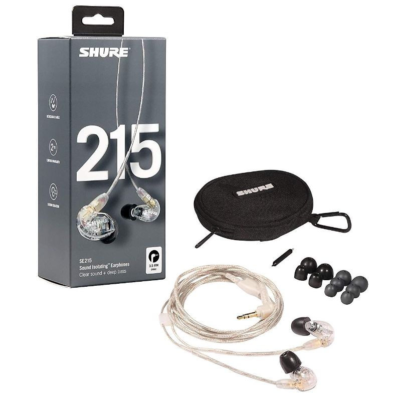 Shure SE215-CL Sound Isolating Earphones - Clear