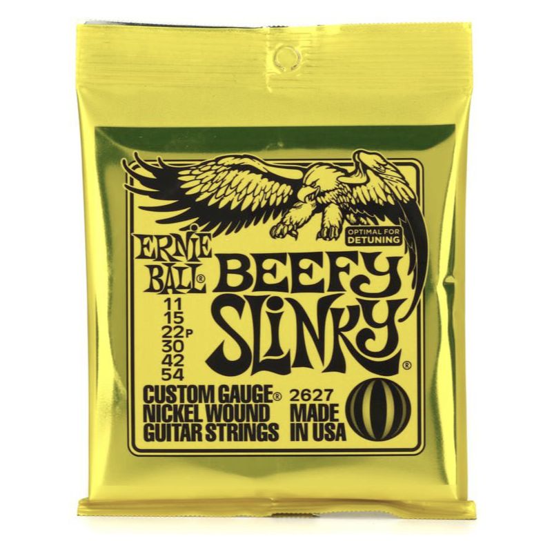Ernie Ball 2627EB Beefy Slinky Nickel Wound Electric Guitar Strings 11-54