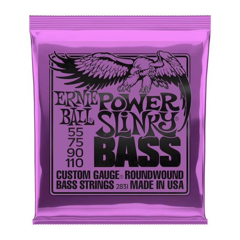 Ernie Ball 2831EB Power Slinky 4-String Nickel Wound Bass Strings 55-110