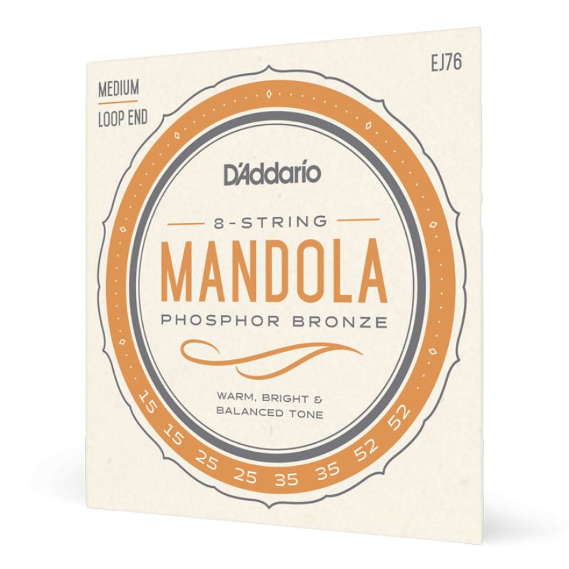 D&#39;Addario EJ76 Phosphor Bronze Medium Mandola Strings 15-52