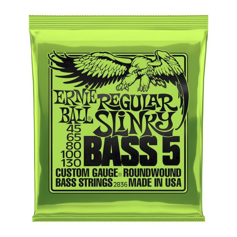 Ernie Ball 2836EB Regular Slinky Nickel Wound Bass Strings - 45-130 5-String