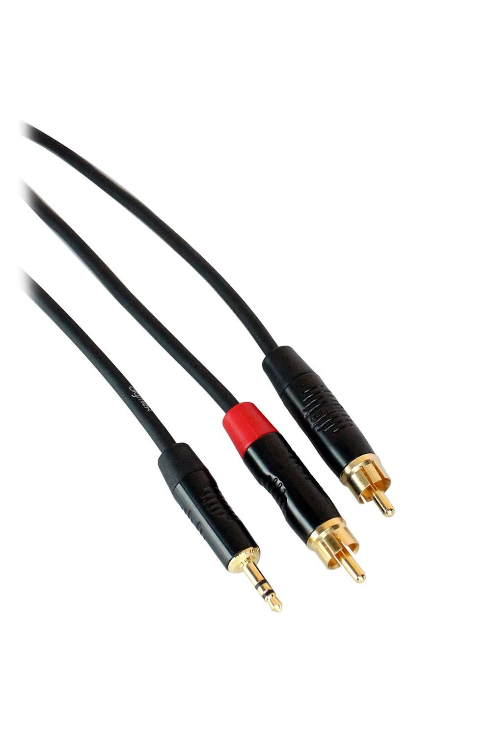 Digiflex HIN-1K-2R-6 6&#39; 1/8&quot; TRS M - 2X RCA M Y-Cable