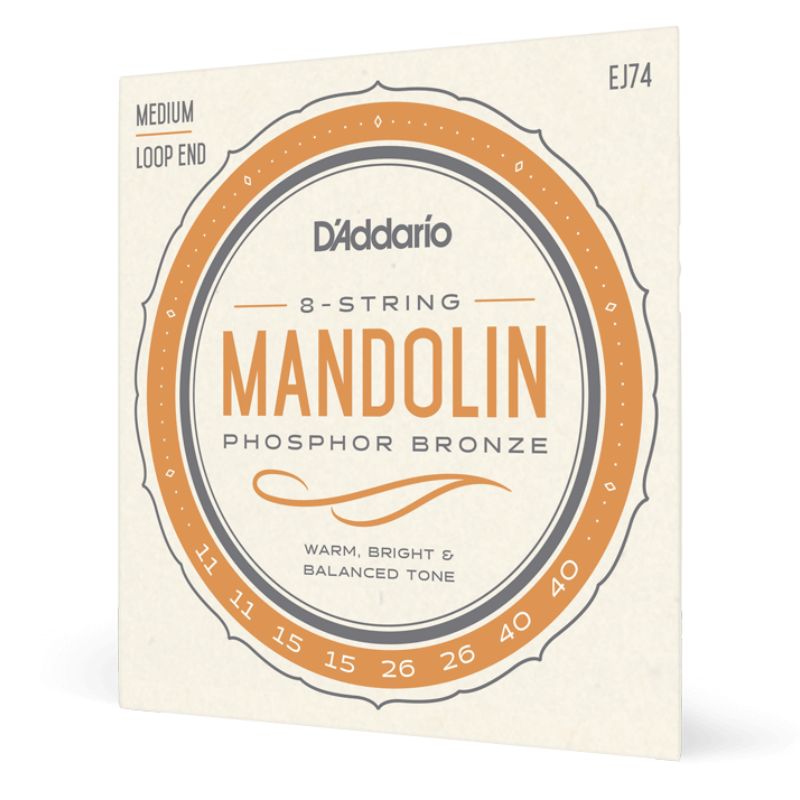 D&#39;Addario EJ74 Phosphor Bronze Medium Mandolin Strings 11-40