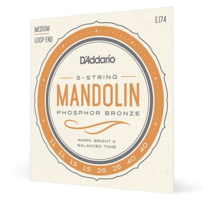 D&#39;Addario EJ74 Phosphor Bronze Medium Mandolin Strings 11-40