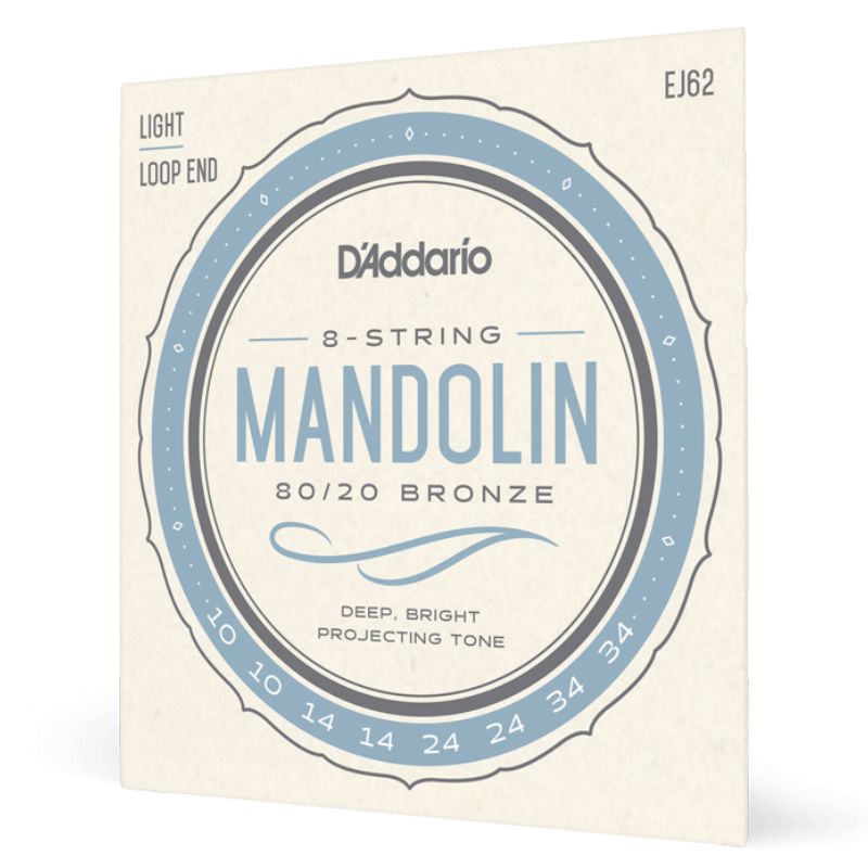 D&#39;Addario EJ62 80/20 Bronze Light Mandolin Strings 10-34