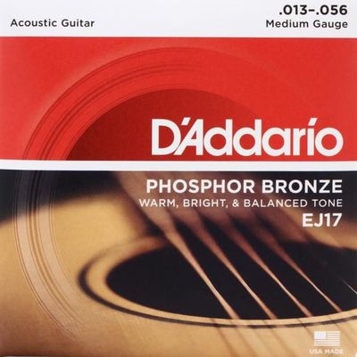 D&#39;Addario EJ17 Phosphor Bronze Acoustic Guitar Strings 13-56
