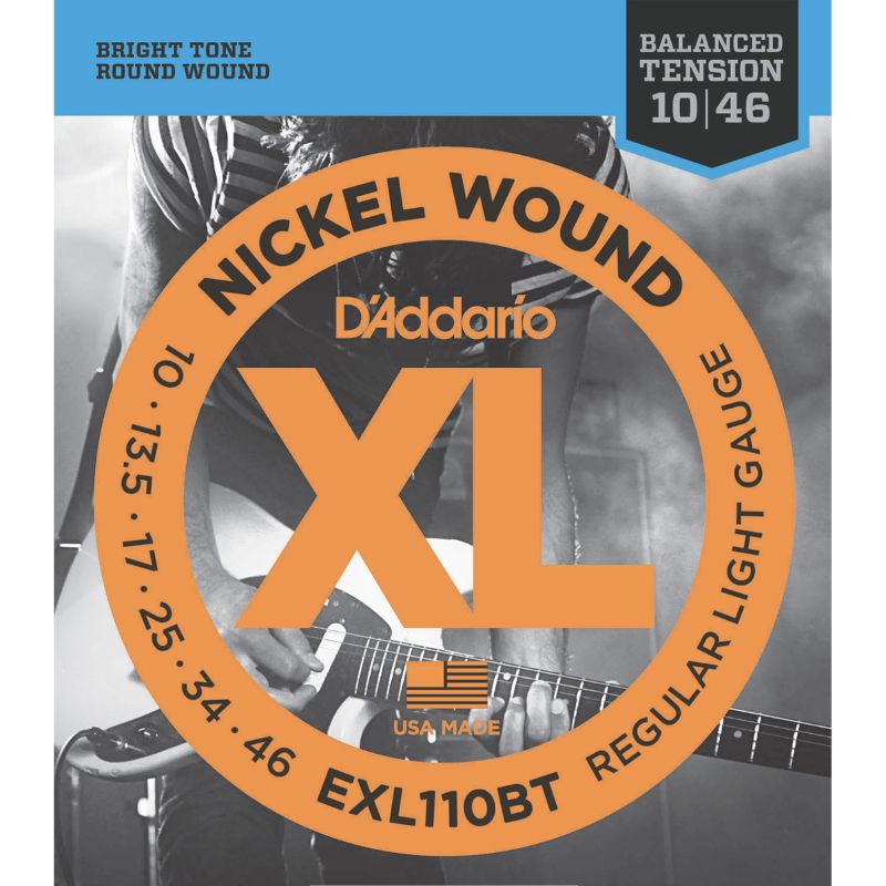 D&#39;Addario EXL110BT Nickel Round Wound Balanced Tension Electric Guitar Strings 10-46