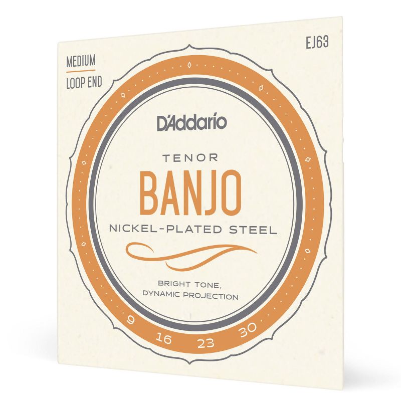 D&#39;Addario EJ63 Medium Nickel Tenor Banjo String Set