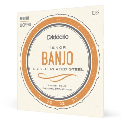 D&#39;Addario EJ63 Medium Nickel Tenor Banjo String Set