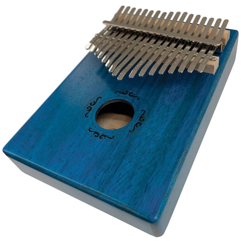 BeaverCreek BCKALM-17TB Kalimba Mahogany 17-Keys Transparent Blue