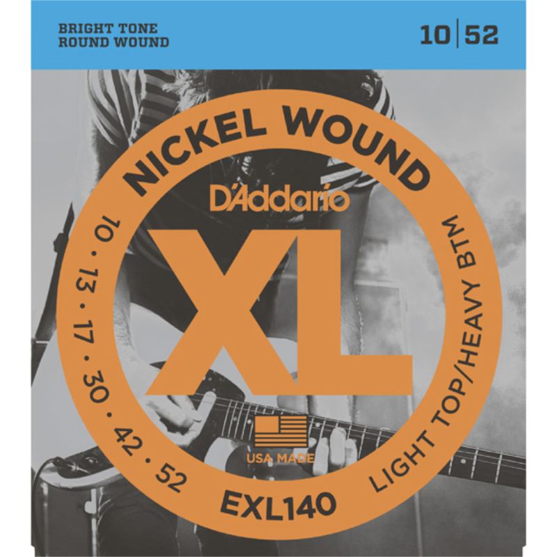 D&#39;Addario EXL140 XL Nickel Wound Electric Guitar Strings - .010-.052 Light Top/Heavy Bottom