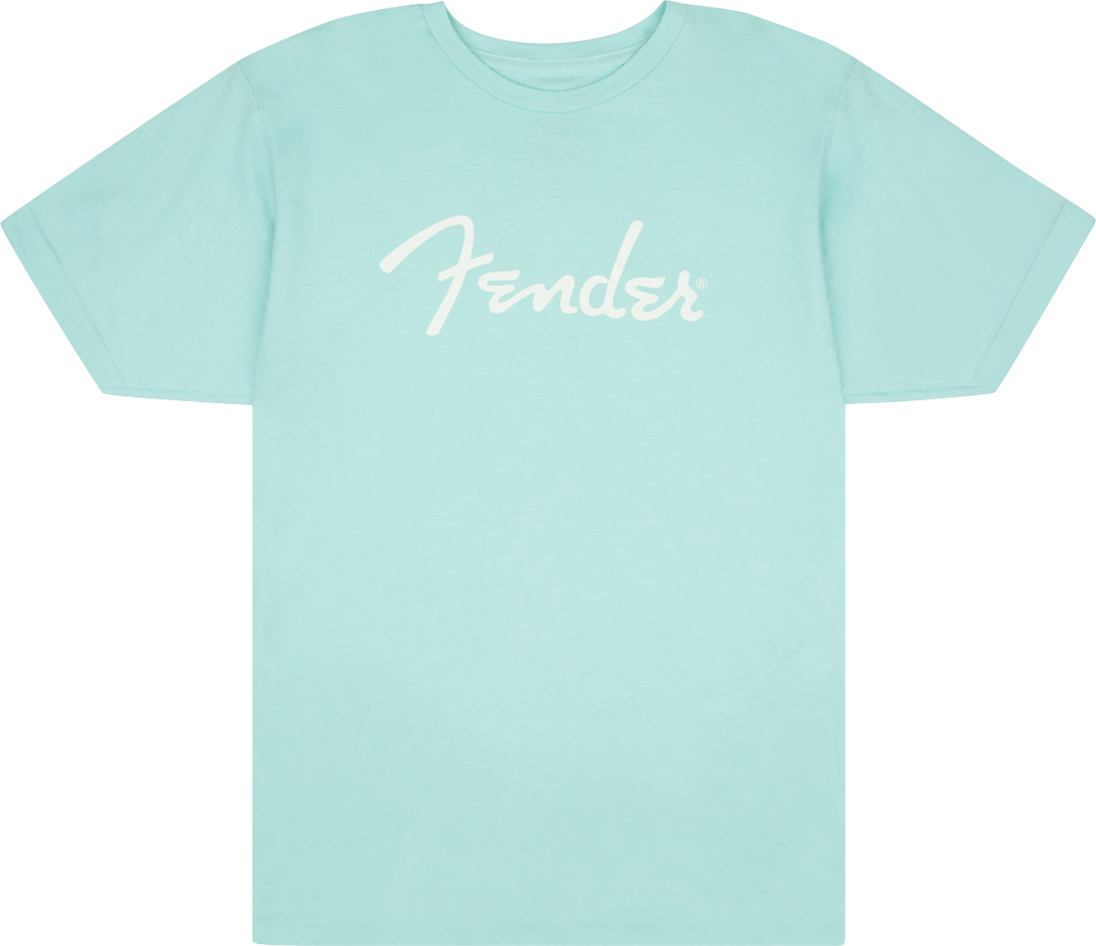 Fender Spaghetti Logo T-Shirt Daphne Blue - Medium