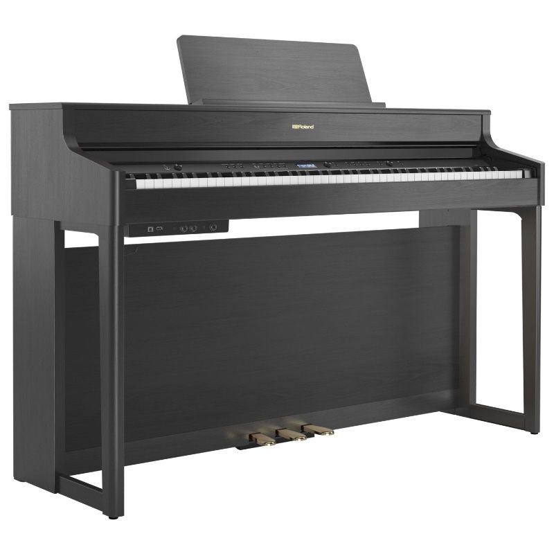 Roland HP702-CH-WSB Digital Piano w/ Stand &amp; Adj. Bench w/ Storage - Charcoal Black