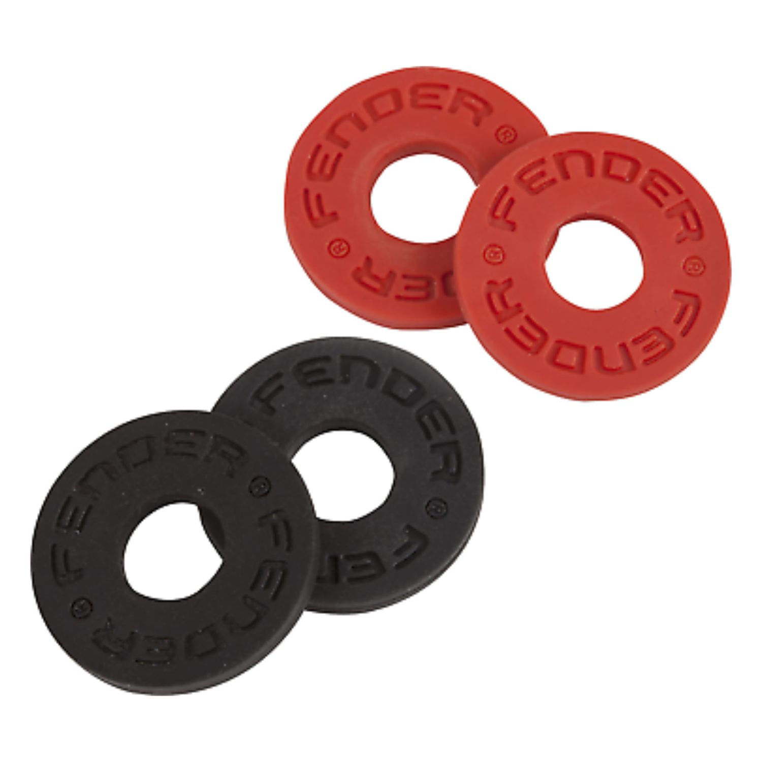 Fender Strap Blocks Strap Locking System (set of 4) - Black/Red