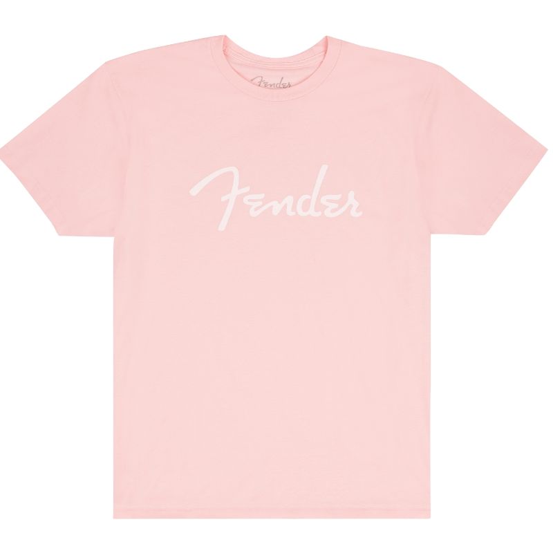 Fender Spaghetti Logo T-Shirt Shell Pink - Xl