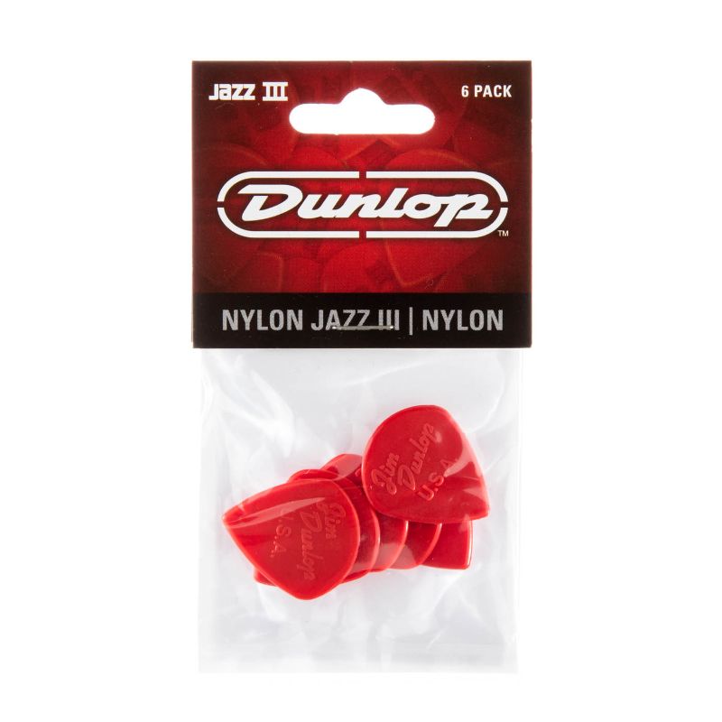 Dunlop Jazz III Nylon Player Pack (6 Pack) - Red
