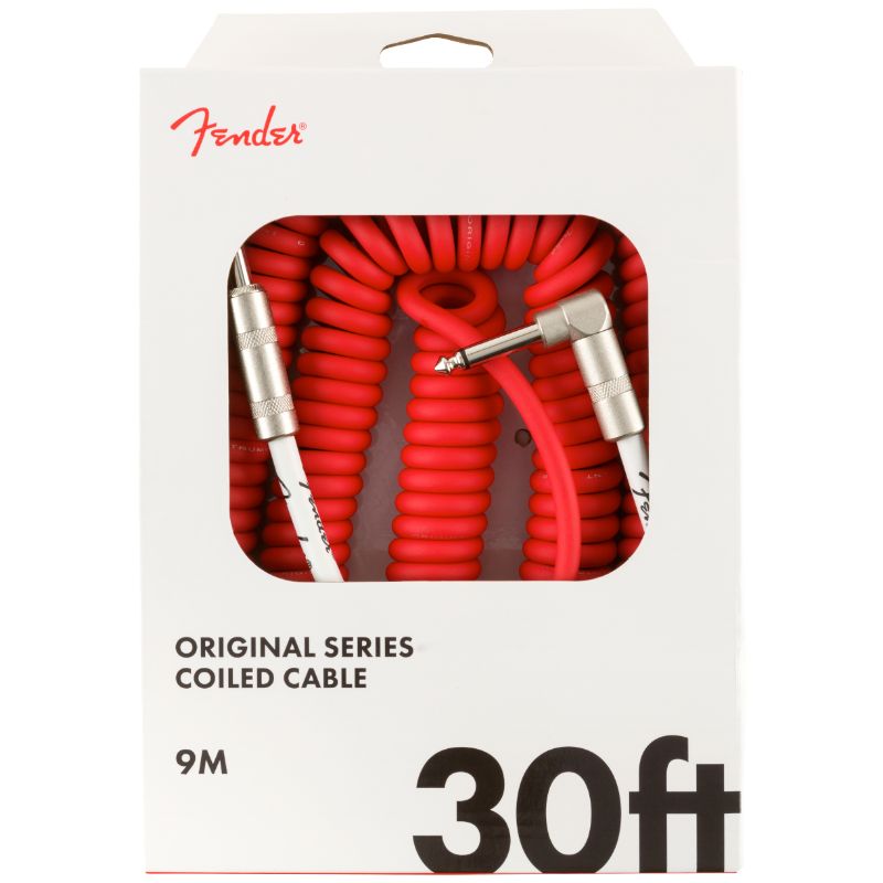 Fender Original Coil Cable 30&#39; Straight-Angle - Fiesta Red