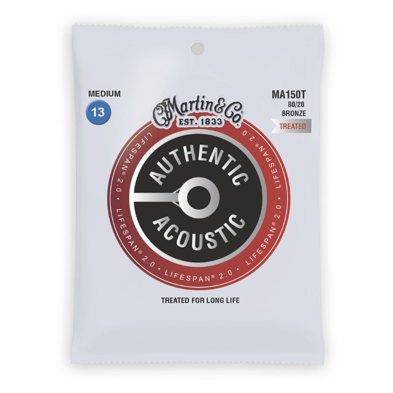 Martin MA150T Lifespan 80/20 Bronze Acoustic Guitar Strings 13-56