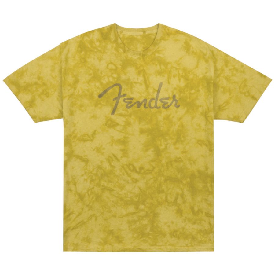 Fender Tie-Dye Logo T-shirt Mustard - Medium