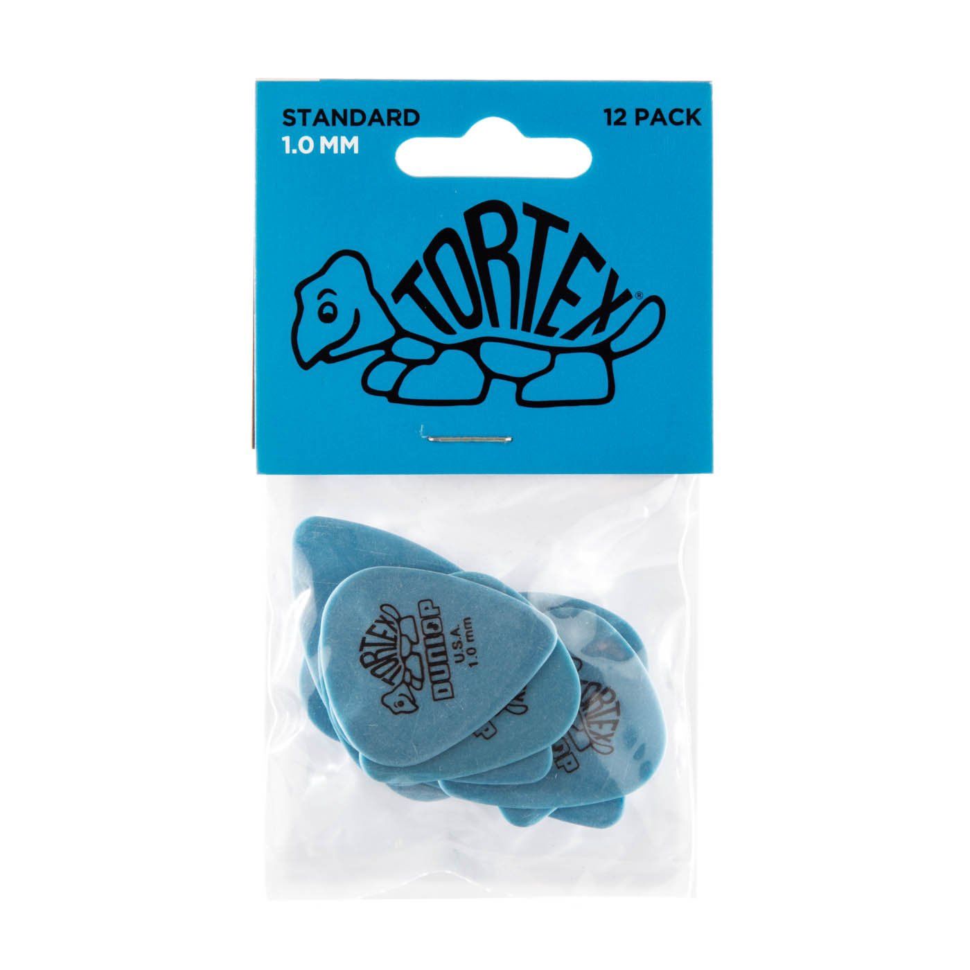Dunlop Tortex Standard Guitar Picks - 1.0mm Blue (12-pack)