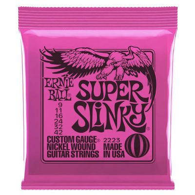 Ernie Ball 2223EB Super Slinky Nickel Wound Electric Guitar Strings 9-42