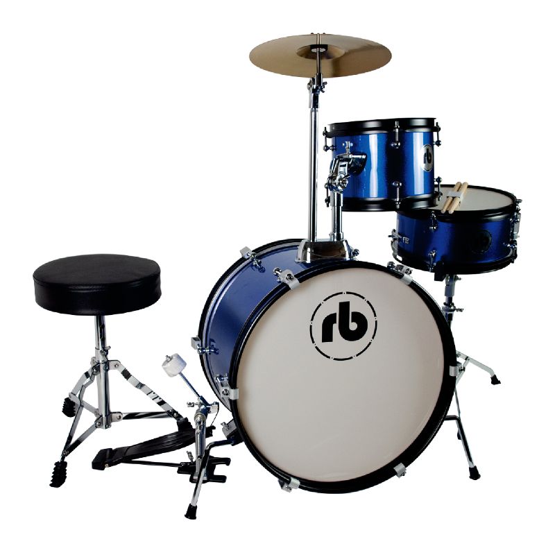 RB RB-JR3-MBL 3-Piece Junior Drum Kit - Metallic Blue