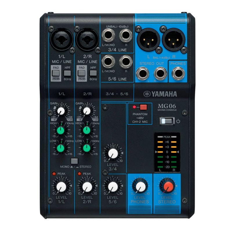 Yamaha MG06 6-channel Analog Mixer