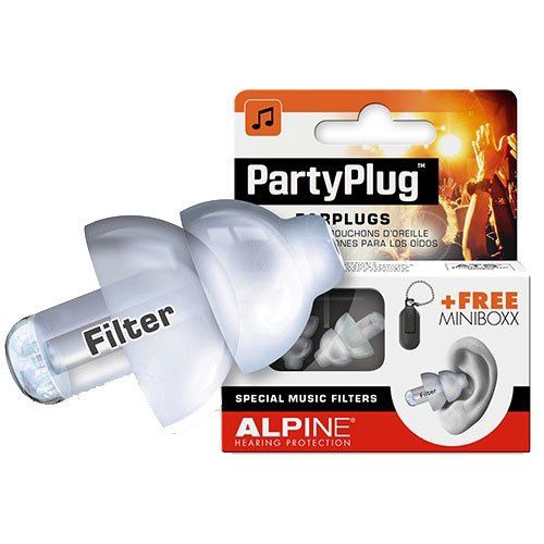 Alpine PARTYPLUG-CLR Molded Earplugs (Clear)
