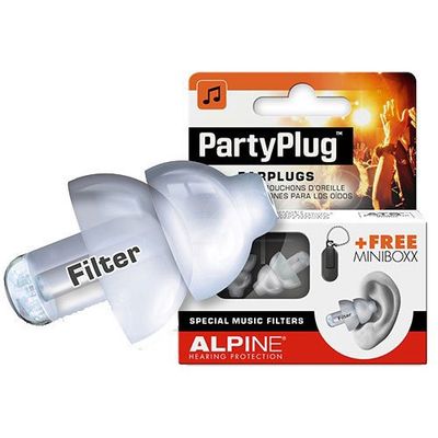 Alpine PARTYPLUG-CLR Molded Earplugs (Clear)