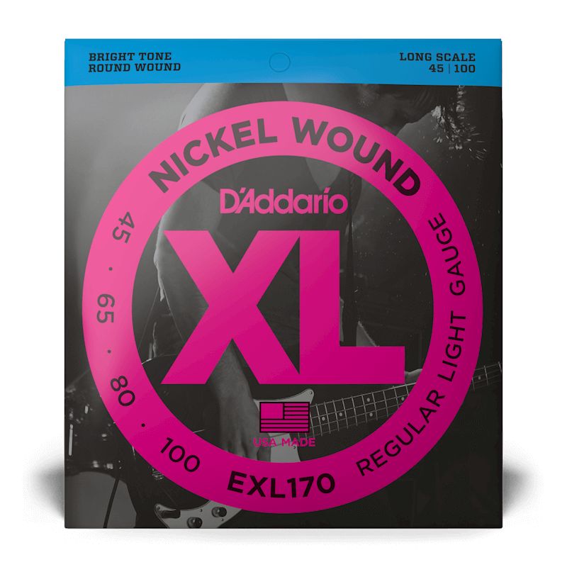 D&#39;Addario EXL170 Nickel Round Wound Long Scale Bass Strings 45-100